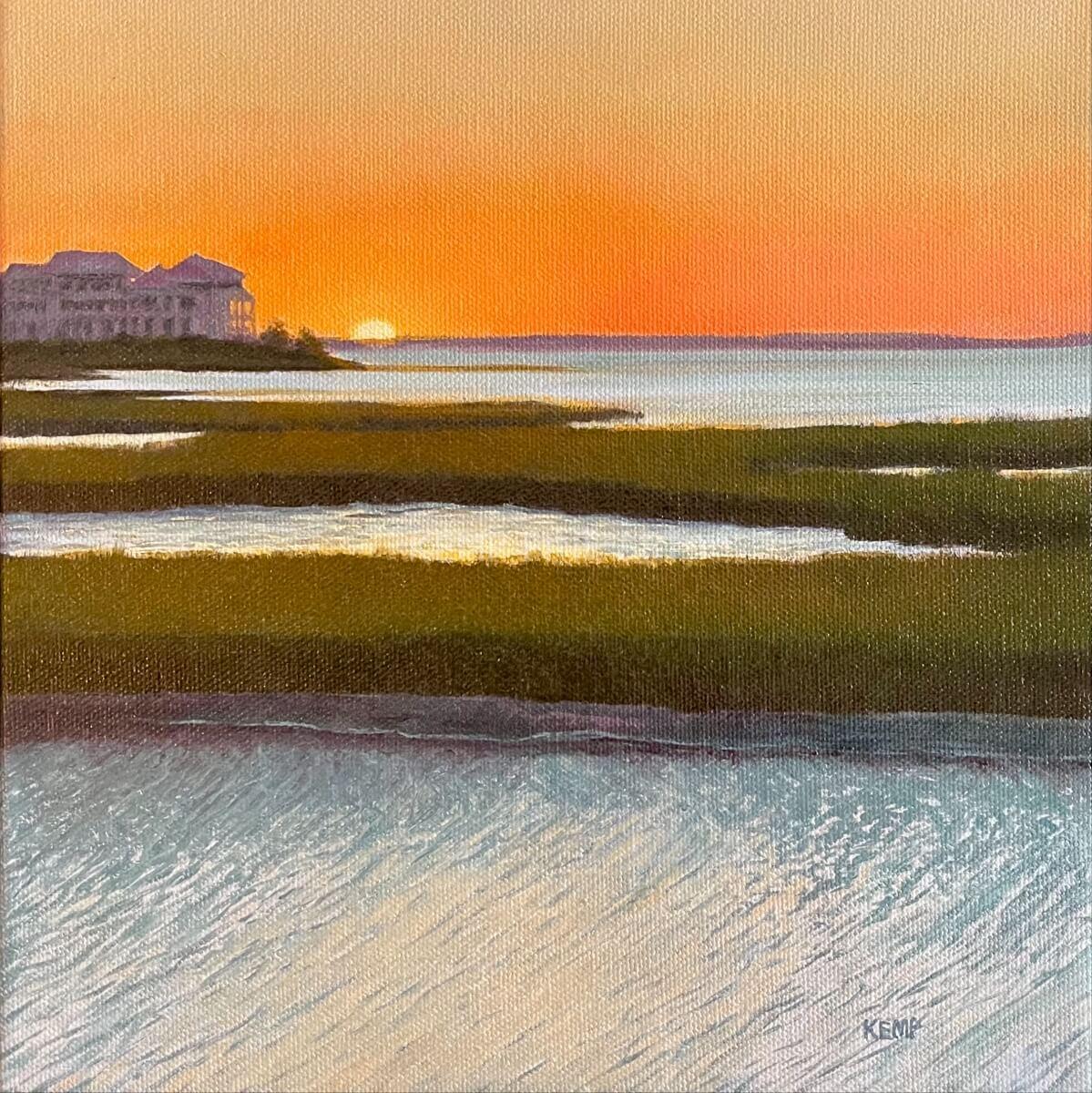 Assawoman Sunset | Oil on Canvas - by Jim Kemp