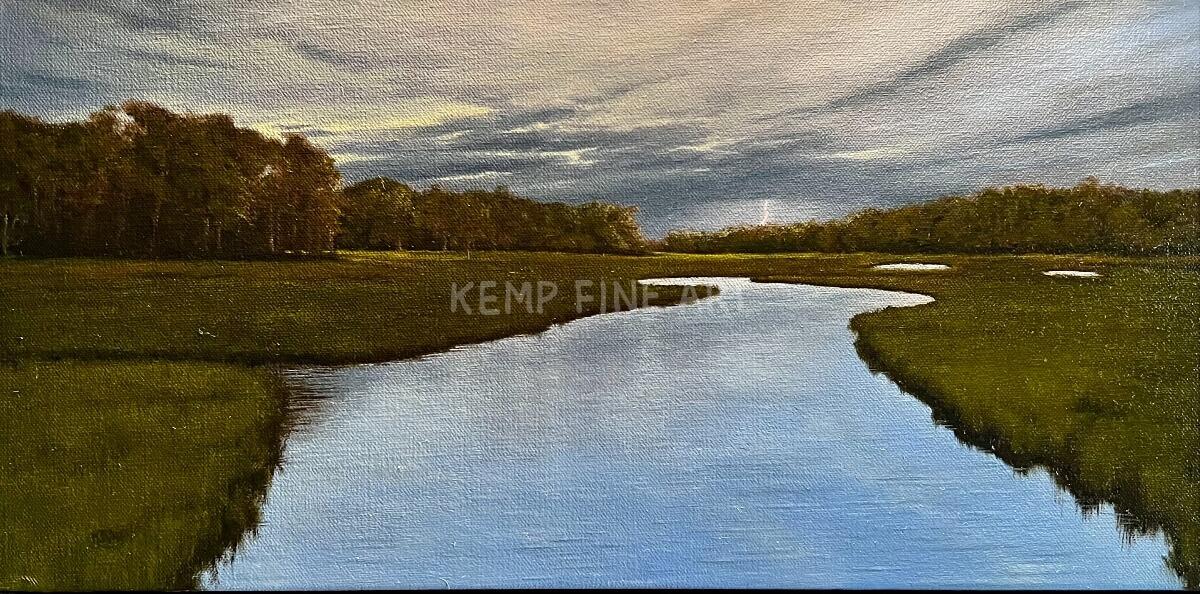 Breakwater Light | Oil on Canvas - by Jim Kemp