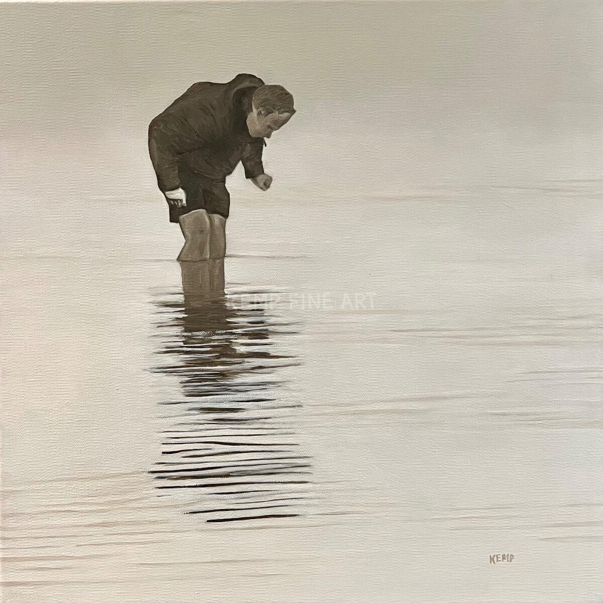Curious Wader | Oil on Linen - by Jim Kemp