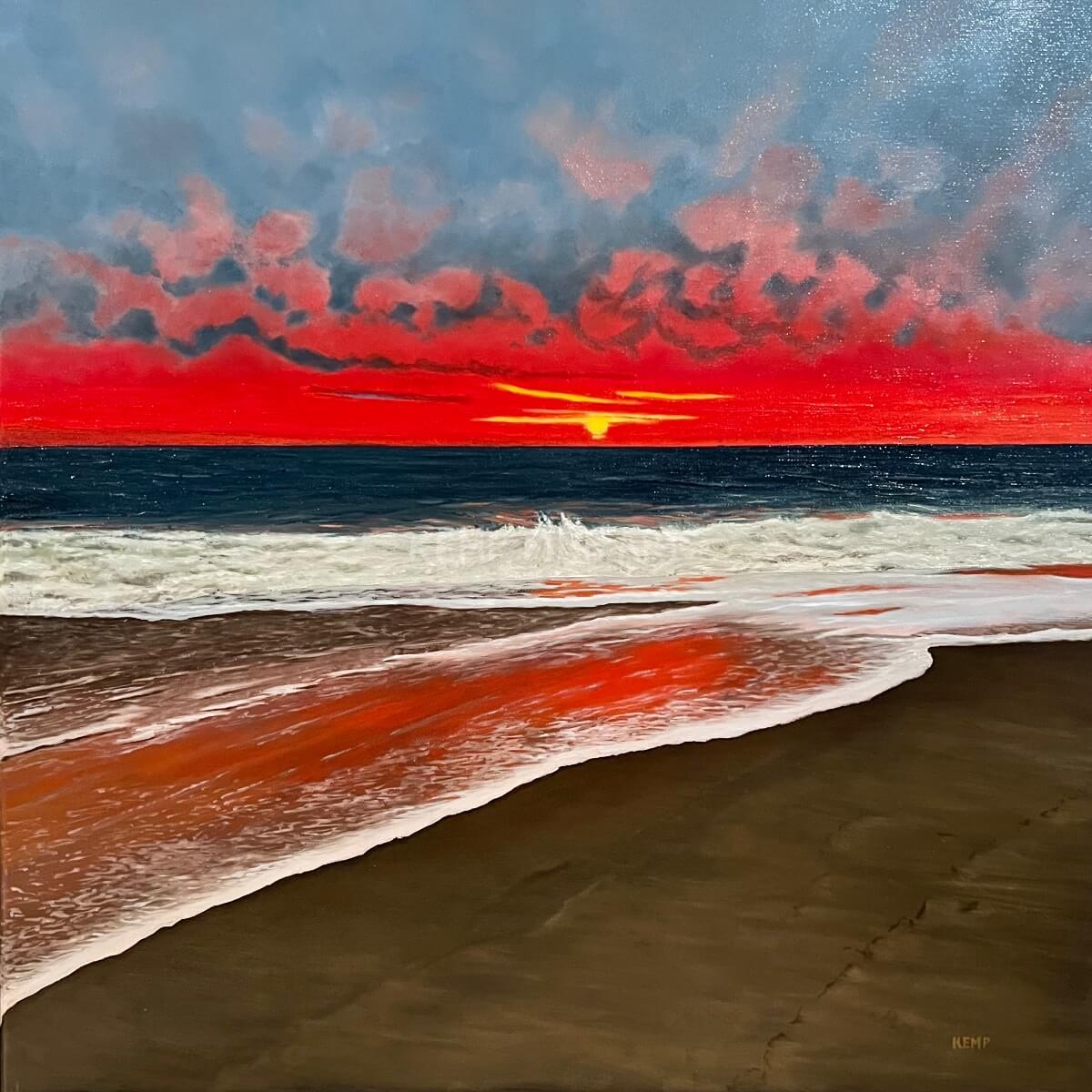 Ruby Sunrise | Oil on Canvas - by Jim Kemp