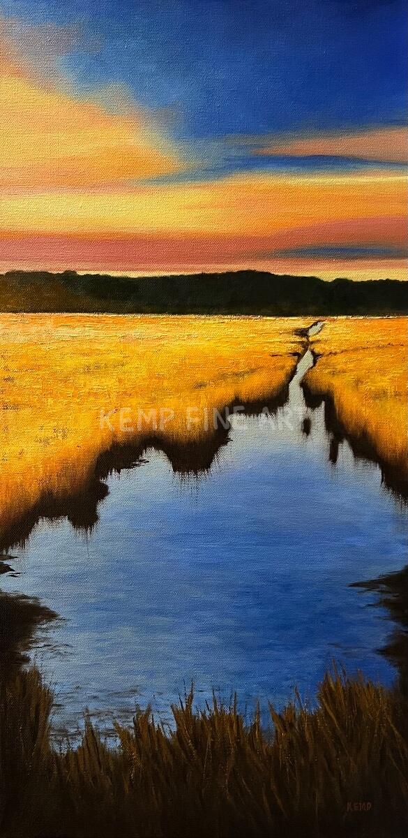 Thompson Island Sunrise | Oil on Canvas - by Jim Kemp